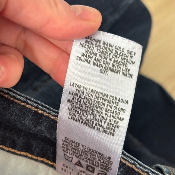 Levis Signature Jeans Womens 14 Mid Rise Straight Stretch Dark Wash Classic - Picture 11 of 11